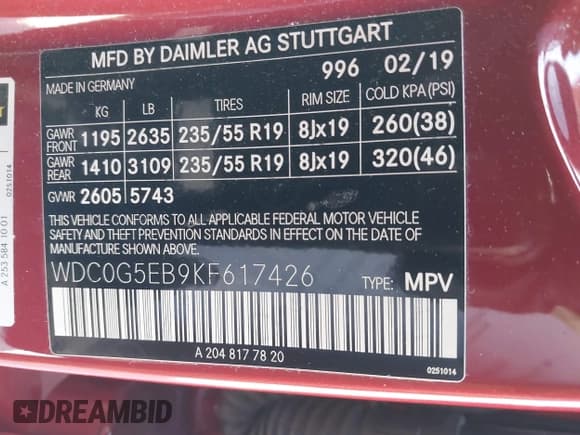 ✅ 2019 Mercedes-Benz GLC 350e • VIN: WDC0G5EB9KF617426 • Lot: 41851458. Listed on IAAI with 33,500 mi. Free auction sales archive from the USA and detailed vehicle history report at DreamBid. Image 9.