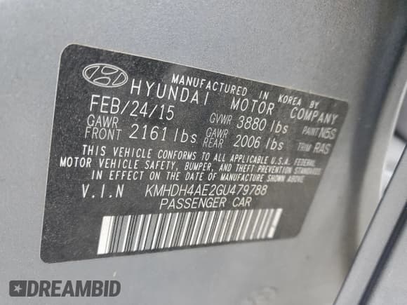 ✅ 2016 Hyundai Elantra SE • VIN: KMHDH4AE2GU479788 • Лот: 85125275. Опубликован ранее на Copart с пробегом 110 447 миль. Бесплатный доступ к архиву аукционных продаж из США и подробный отчёт об истории автомобиля на DreamBid. Изображение 12.