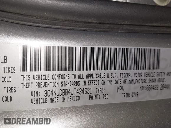 ✅ 2018 Jeep Compass Latitude • VIN: 3C4NJDBB4JT434631 • Лот: 43660016. Опубликован ранее на IAAI с пробегом 126 358 миль. Бесплатный доступ к архиву аукционных продаж из США и подробный отчёт об истории автомобиля на DreamBid. Изображение 9.