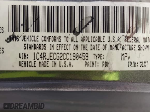 ✅ 2012 Jeep Grand Cherokee Overland • VIN: 1C4RJECG2CC190459 • Лот: 43746936. Опубликован ранее на IAAI с пробегом 143 392 миль. Бесплатный доступ к архиву аукционных продаж из США и подробный отчёт об истории автомобиля на DreamBid. Изображение 9.