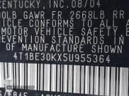 ✅ 2005 Toyota Camry LE • VIN: 4T1BE30KX5U955364 • Lot: 43717827. Listed on IAAI with 216,992 mi. Free auction sales archive from the USA and detailed vehicle history report at DreamBid. Image 9.