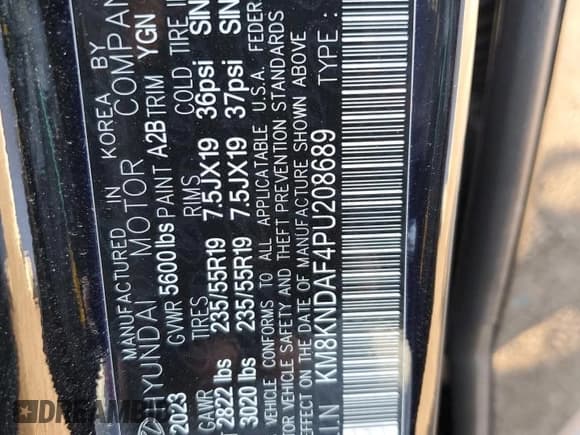 ✅ 2023 Hyundai Ioniq 5 SEL • VIN: KM8KNDAF4PU208689 • Lot: 68948345. Listed on Copart with 11,666 mi. Free auction sales archive from the USA and detailed vehicle history report at DreamBid. Image 13.