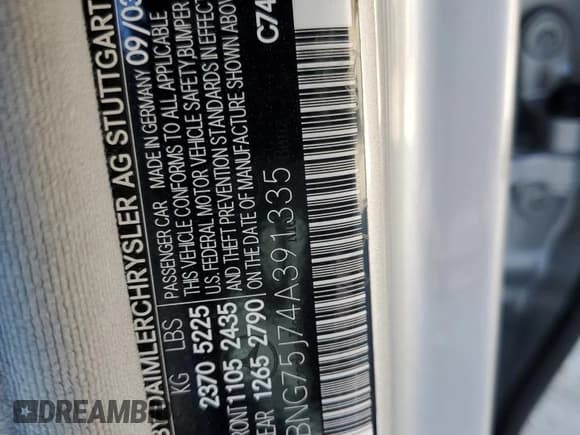 ✅ 2004 Mercedes-Benz S 500 • VIN: WDBNG75J74A391335 • Lot: 89868535. Wystawiony na Copart z przebiegiem Nie podano. Bezpłatny archiwum sprzedaży aukcyjnych z USA i szczegółowy raport historii pojazdu na DreamBid. Zdjęcie 13.