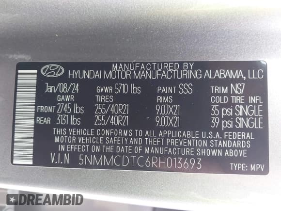 ✅ 2024 Genesis GV70 Sport • VIN: 5NMMCDTC6RH013693 • Лот: 42316363. Опубликован ранее на IAAI с пробегом 4 824 миль. Бесплатный доступ к архиву аукционных продаж из США и подробный отчёт об истории автомобиля на DreamBid. Изображение 9.