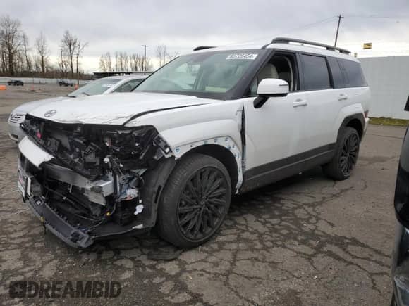 2025 Hyundai Santa Fe Calligraphy с VIN 5NMP5DGL9SH083762, выставлен на аукционе Copart как лот 85725454 с пробегом 1 977 миль миль и Списание • Salvage title. История ставок и продаж доступна на DreamBid. Изображение 1.
