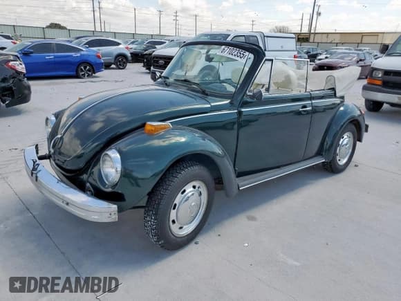 ✅ 1978 Volkswagen Beetle • VIN: 1582033468 • Lot: 67102355. Wystawiony na Copart z przebiegiem 44 164 mil. Bezpłatny archiwum sprzedaży aukcyjnych z USA i szczegółowy raport historii pojazdu na DreamBid. Zdjęcie 1.