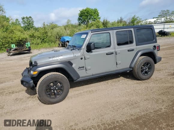 ✅ 2021 Jeep Wrangler Unlimited Willys • VIN: 1C4HJXDN5MW679104 • Lot: 58801625. Listed on Copart with 48,058 mi. Free auction sales archive from the USA and detailed vehicle history report at DreamBid. Image 1.