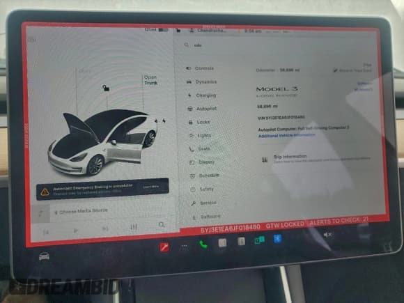 ✅ 2018 Tesla Model 3 Long Range Battery • VIN: 5YJ3E1EA6JF018480 • Lot: 94388505. Wystawiony na Copart z przebiegiem 58 896 mil. Bezpłatny archiwum sprzedaży aukcyjnych z USA i szczegółowy raport historii pojazdu na DreamBid. Zdjęcie 9.