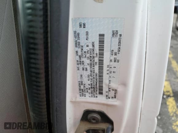 ✅ 2010 Ford Econoline Cargo Commercial • VIN: 1FTNE2EW6ADA01583 • Lot: 85033044. Listed on Copart with 98,464 mi. Free auction sales archive from the USA and detailed vehicle history report at DreamBid. Image 12.