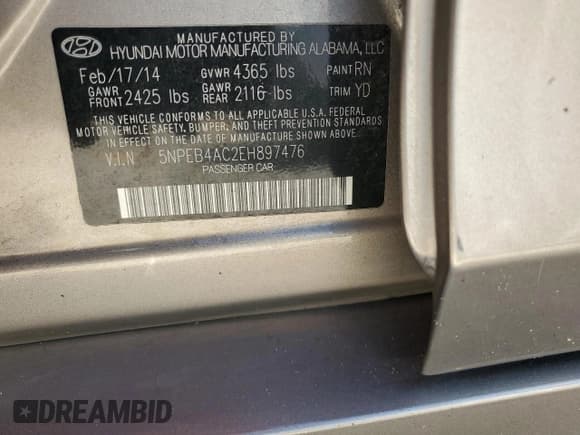 ✅ 2014 Hyundai Sonata GLS • VIN: 5NPEB4AC2EH897476 • Lot: 76449874. Wystawiony na Copart z przebiegiem 142 679 mil. Bezpłatny archiwum sprzedaży aukcyjnych z USA i szczegółowy raport historii pojazdu na DreamBid. Zdjęcie 12.