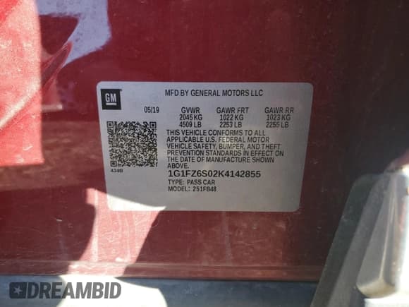 ✅ 2019 Chevrolet Bolt EV Premier • VIN: 1G1FZ6S02K4142855 • Lot: 78984014. Wystawiony na Copart z przebiegiem 44 016 mil. Bezpłatny archiwum sprzedaży aukcyjnych z USA i szczegółowy raport historii pojazdu na DreamBid. Zdjęcie 13.