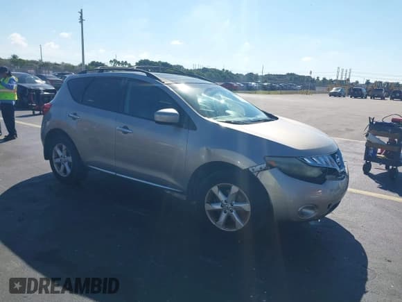✅ 2009 Nissan Murano S • VIN: JN8AZ18U89W002455 • Lot: 43734314. Listed on IAAI with 133,333 mi. Free auction sales archive from the USA and detailed vehicle history report at DreamBid. Image 1.