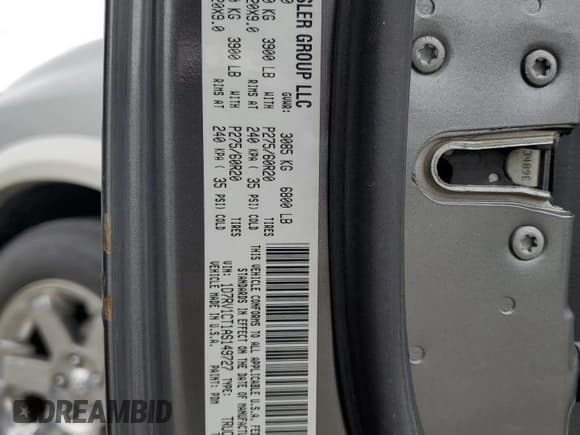 ✅ 2010 Dodge 1500 SLT • VIN: 1D7RV1CT1AS149727 • Lot: 52116015. Wystawiony na Copart z przebiegiem 161 047 mil. Bezpłatny archiwum sprzedaży aukcyjnych z USA i szczegółowy raport historii pojazdu na DreamBid. Zdjęcie 12.