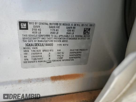 ✅ 2018 GMC Terrain Denali • VIN: 3GKALSEX2JL144400 • Lot: 86668425. Listed on Copart with 118,239 mi. Free auction sales archive from the USA and detailed vehicle history report at DreamBid. Image 13.