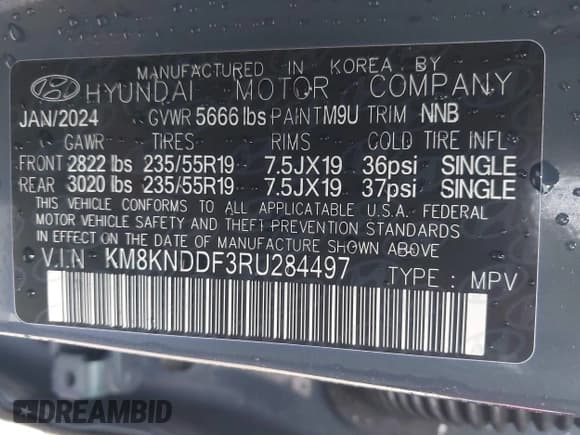 ✅ 2024 Hyundai Ioniq 5 SEL • VIN: KM8KNDDF3RU284497 • Лот: 42156619. Опубликован ранее на IAAI с пробегом 3 547 миль. Бесплатный доступ к архиву аукционных продаж из США и подробный отчёт об истории автомобиля на DreamBid. Изображение 9.