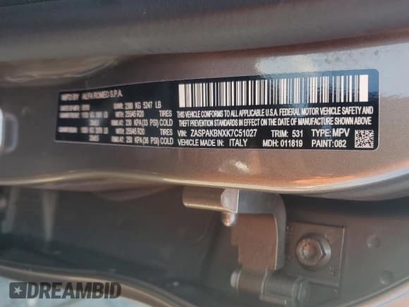 ✅ 2019 Alfa Romeo Stelvio Ti Sport • VIN: ZASPAKBNXK7C51027 • Lot: 66815235. Wystawiony na Copart z przebiegiem 53 273 mil. Bezpłatny archiwum sprzedaży aukcyjnych z USA i szczegółowy raport historii pojazdu na DreamBid. Zdjęcie 13.