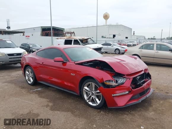 ✅ 2020 Ford Mustang GT • VIN: 1FA6P8CF7L5182295 • Lot: 41006471. Listed on IAAI with 8,583 mi. Free auction sales archive from the USA and detailed vehicle history report at DreamBid. Image 1.