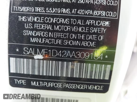 ✅ 2010 Land Rover Range Rover HSE Lux • VIN: SALMF1D42AA309184 • Lot: 43670182. Wystawiony na IAAI z przebiegiem 200 694 mil. Bezpłatny archiwum sprzedaży aukcyjnych z USA i szczegółowy raport historii pojazdu na DreamBid. Zdjęcie 9.