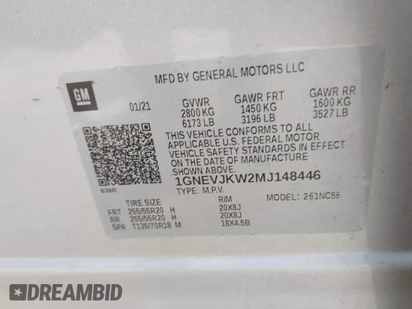 ✅ 2021 Chevrolet Traverse RS • VIN: 1GNEVJKW2MJ148446 • Lot: 42911378. Wystawiony na IAAI z przebiegiem 73 540 mil. Bezpłatny archiwum sprzedaży aukcyjnych z USA i szczegółowy raport historii pojazdu na DreamBid. Zdjęcie 9.