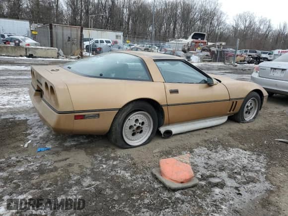 1984 Chevrolet Corvette with VIN 1G1AY0789E5138535, listed as a Copart auction lot 86855234 with 99,957 mi miles and Salvage title. Bid and sale history available at DreamBid. Image 3.