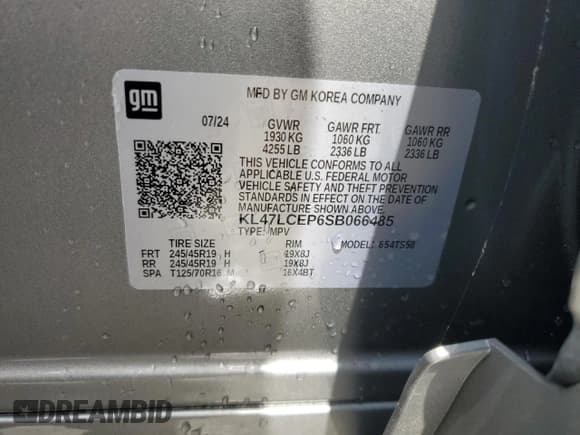 ✅ 2025 Buick Envista Avenir • VIN: KL47LCEP6SB066485 • Lot: 66072325. Listed on Copart with 7,756 mi. Free auction sales archive from the USA and detailed vehicle history report at DreamBid. Image 13.