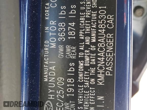 ✅ 2010 Hyundai Accent GLS • VIN: KMHCN4AC8AU485301 • Лот: 57235975. Опубликован ранее на Copart с пробегом 93 921 миль. Бесплатный доступ к архиву аукционных продаж из США и подробный отчёт об истории автомобиля на DreamBid. Изображение 13.