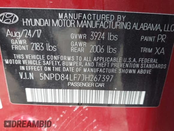 ✅ 2018 Hyundai Elantra Limited • VIN: 5NPD84LF7JH267397 • Lot: 43391771. Wystawiony na IAAI z przebiegiem 147 733 mil. Bezpłatny archiwum sprzedaży aukcyjnych z USA i szczegółowy raport historii pojazdu na DreamBid. Zdjęcie 9.