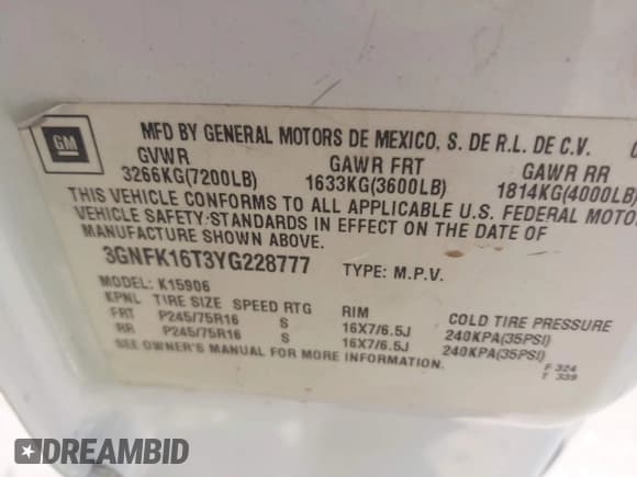 ✅ 2000 Chevrolet Suburban LS • VIN: 3GNFK16T3YG228777 • Лот: 42680181. Опубликован ранее на IAAI с пробегом 306 647 миль. Бесплатный доступ к архиву аукционных продаж из США и подробный отчёт об истории автомобиля на DreamBid. Изображение 9.