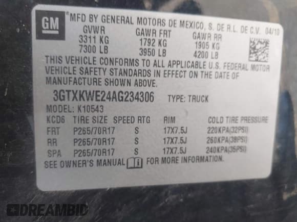 ✅ 2010 GMC Sierra 1500 • VIN: 3GTXKWE24AG234306 • Лот: 42827210. Опубликован ранее на IAAI с пробегом 233 810 миль. Бесплатный доступ к архиву аукционных продаж из США и подробный отчёт об истории автомобиля на DreamBid. Изображение 9.