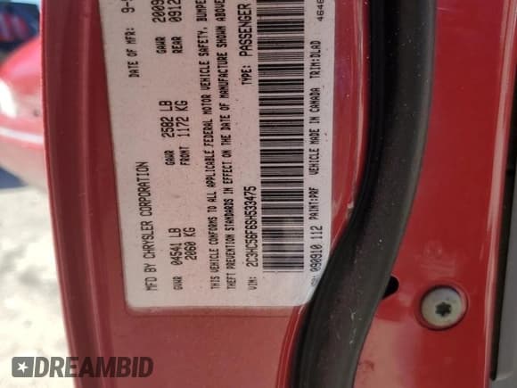 ✅ 1995 Chrysler LHS • VIN: 2C3HC56F6SH533475 • Lot: 45446985. Listed on Copart with 97,091 mi. Free auction sales archive from the USA and detailed vehicle history report at DreamBid. Image 12.