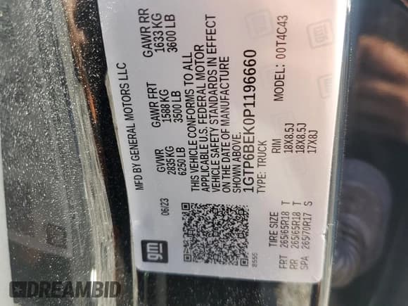 ✅ 2023 GMC Canyon 4WD Elevation • VIN: 1GTP6BEK0P1196660 • Лот: 64141735. Опубликован ранее на Copart с пробегом Не указан. Бесплатный доступ к архиву аукционных продаж из США и подробный отчёт об истории автомобиля на DreamBid. Изображение 12.