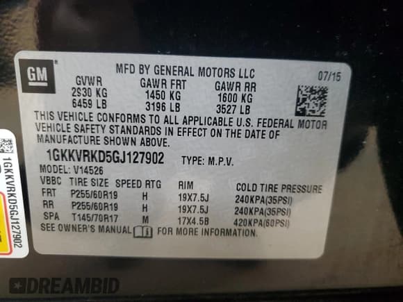 ✅ 2016 GMC Acadia SLT • VIN: 1GKKVRKD5GJ127902 • Lot: 90931145. Wystawiony na Copart z przebiegiem 105 555 mil. Bezpłatny archiwum sprzedaży aukcyjnych z USA i szczegółowy raport historii pojazdu na DreamBid. Zdjęcie 14.