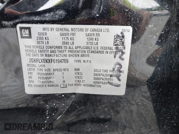 ✅ 2015 GMC Terrain SLT • VIN: 2GKFLXEKXF6194769 • Лот: 42486994. Опубликован ранее на IAAI с пробегом 91 323 миль. Бесплатный доступ к архиву аукционных продаж из США и подробный отчёт об истории автомобиля на DreamBid. Изображение 9.