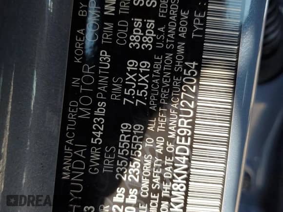 2024 Hyundai Ioniq 5 SEL z VIN KM8KN4DE9RU272054, wystawiony jako Copart lot #70534964 z przebiegiem 1 270 mil mil oraz Szkoda całkowita • Salvage title. Historia ofert i sprzedaży dostępna na DreamBid. Obrazek 12.