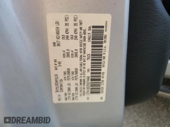 ✅ 2005 Dodge 1500 SLT • VIN: 1D7HU18D25S274466 • Лот: 81630124. Опубликован ранее на Copart с пробегом 124 872 миль. Бесплатный доступ к архиву аукционных продаж из США и подробный отчёт об истории автомобиля на DreamBid. Изображение 12.