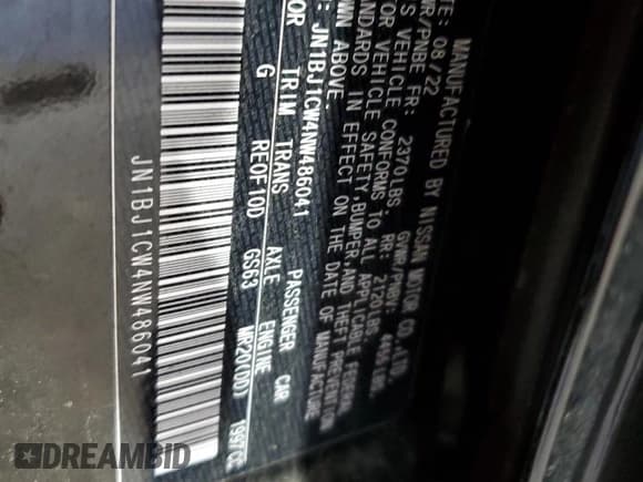 ✅ 2022 Nissan Rogue SL • VIN: JN1BJ1CW4NW486041 • Lot: 69230465. Wystawiony na Copart z przebiegiem 38 805 mil. Bezpłatny archiwum sprzedaży aukcyjnych z USA i szczegółowy raport historii pojazdu na DreamBid. Zdjęcie 14.