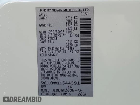 ✅ 2020 Infiniti QX60 Luxe • VIN: 5N1DL0MMXLC544591 • Lot: 89545455. Listed on Copart with 49,164 mi. Free auction sales archive from the USA and detailed vehicle history report at DreamBid. Image 14.