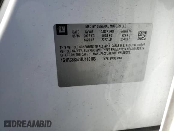 ✅ 2017 Chevrolet Volt LT • VIN: 1G1RC6S52HU110183 • Lot: 60900774. Wystawiony na Copart z przebiegiem 85 053 mil. Bezpłatny archiwum sprzedaży aukcyjnych z USA i szczegółowy raport historii pojazdu na DreamBid. Zdjęcie 14.