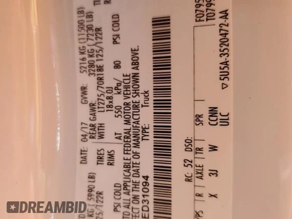 ✅ 2017 Ford F-350 Platinum • VIN: 1FT8W3BTXHED31094 • Lot: 47390634. Listed on Copart with 161,603 mi. Free auction sales archive from the USA and detailed vehicle history report at DreamBid. Image 12.