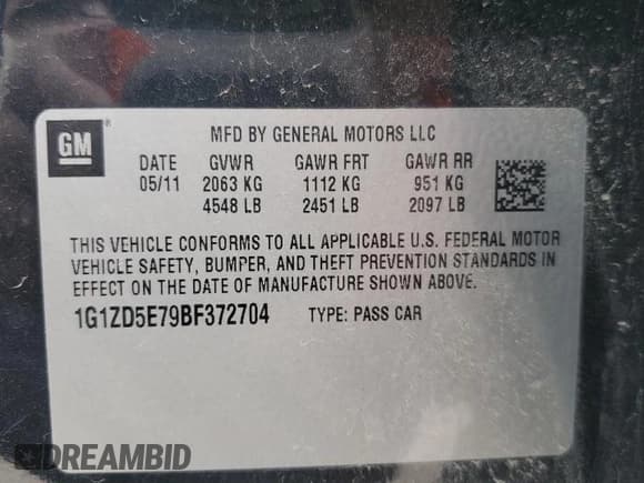 ✅ 2011 Chevrolet Malibu 2LT • VIN: 1G1ZD5E79BF372704 • Лот: 57261455. Опубликован ранее на Copart с пробегом 112 308 миль. Бесплатный доступ к архиву аукционных продаж из США и подробный отчёт об истории автомобиля на DreamBid. Изображение 13.