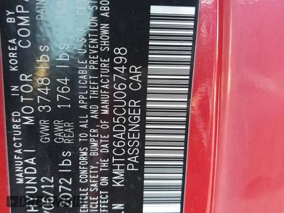 2012 Hyundai Veloster w/Red Int z VIN KMHTC6AD5CU067498, wystawiony jako Copart lot #90810075 z przebiegiem 132 773 mil mil oraz Czysty tytuł • Clean title. Historia ofert i sprzedaży dostępna na DreamBid. Obrazek 12.