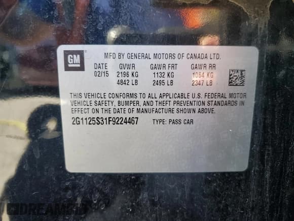 ✅ 2015 Chevrolet Impala LT • VIN: 2G1125S31F9224467 • Лот: 66121384. Опубликован ранее на Copart с пробегом 126 551 миль. Бесплатный доступ к архиву аукционных продаж из США и подробный отчёт об истории автомобиля на DreamBid. Изображение 12.