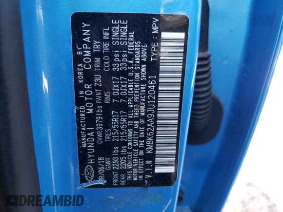 ✅ 2018 Hyundai Kona SEL • VIN: KM8K62AA9JU120461 • Лот: 58015334. Опубликован ранее на Copart с пробегом 74 169 миль. Бесплатный доступ к архиву аукционных продаж из США и подробный отчёт об истории автомобиля на DreamBid. Изображение 14.