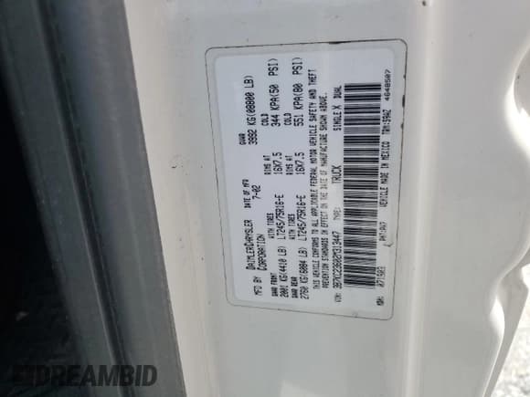 ✅ 2002 Dodge 2500 • VIN: 3B7KC23602M313447 • Lot: 56666355. Listed on Copart with 235,214 mi. Free auction sales archive from the USA and detailed vehicle history report at DreamBid. Image 12.