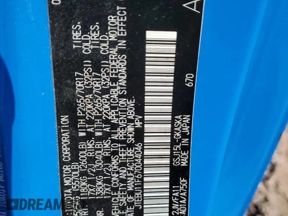 ✅ 2007 Toyota FJ Cruiser • VIN: JTEBU11F670044046 • Lot: 85935765. Wystawiony na Copart z przebiegiem 192 244 mil. Bezpłatny archiwum sprzedaży aukcyjnych z USA i szczegółowy raport historii pojazdu na DreamBid. Zdjęcie 12.