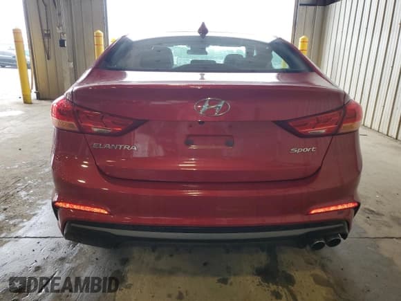 ✅ 2017 Hyundai Elantra Sport • VIN: KMHD04LB6HU315391 • Lot: 58931665. Listed on Copart with Not provided. Free auction sales archive from the USA and detailed vehicle history report at DreamBid. Image 6.