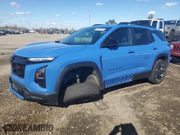 ✅ 2025 Chevrolet Equinox AWD RS • VIN: 3GNAXTEG1SL215990 • Lot: 87186235. Listed on Copart with 4,455 mi. Free auction sales archive from the USA and detailed vehicle history report at DreamBid. Image 1.