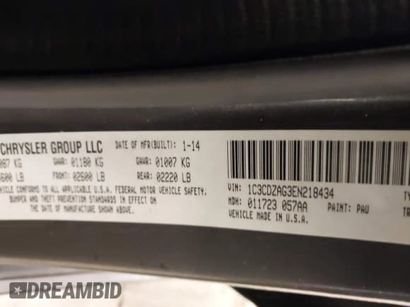 ✅ 2014 Dodge Avenger SE • VIN: 1C3CDZAG3EN218434 • Лот: 43670235. Опубликован ранее на IAAI с пробегом 141 092 миль. Бесплатный доступ к архиву аукционных продаж из США и подробный отчёт об истории автомобиля на DreamBid. Изображение 9.