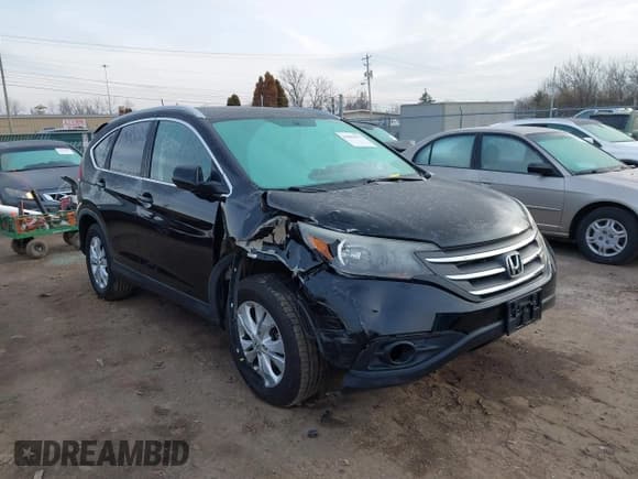 ✅ 2013 Honda CR-V EX-L • VIN: 2HKRM4H73DH614909 • Lot: 43802977. Listed on IAAI with 158,026 mi. Free auction sales archive from the USA and detailed vehicle history report at DreamBid. Image 1.