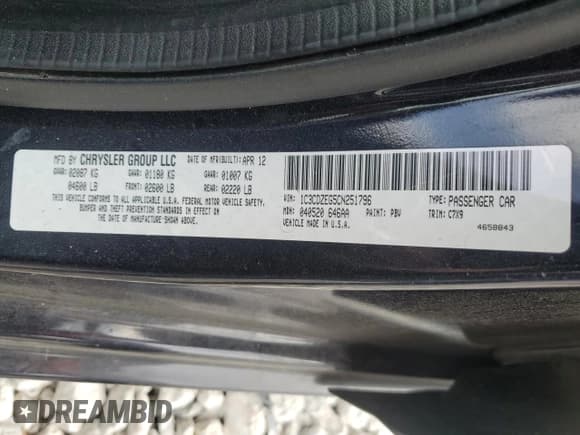 ✅ 2012 Dodge Avenger SXT Plus • VIN: 1C3CDZEG5CN251796 • Лот: 73940174. Опубликован ранее на Copart с пробегом 102 654 миль. Бесплатный доступ к архиву аукционных продаж из США и подробный отчёт об истории автомобиля на DreamBid. Изображение 12.